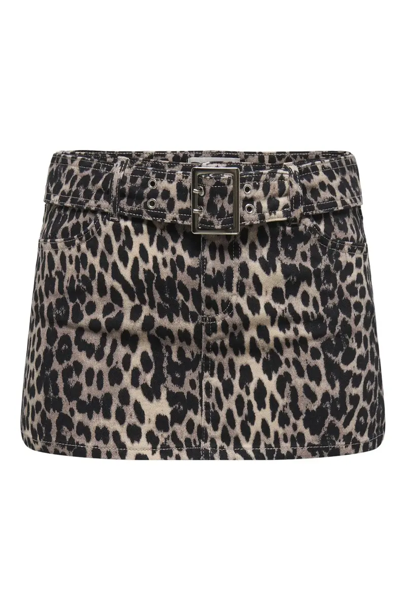 Only - Onlanlie Mini Skirt - 4699029 Black Leo
