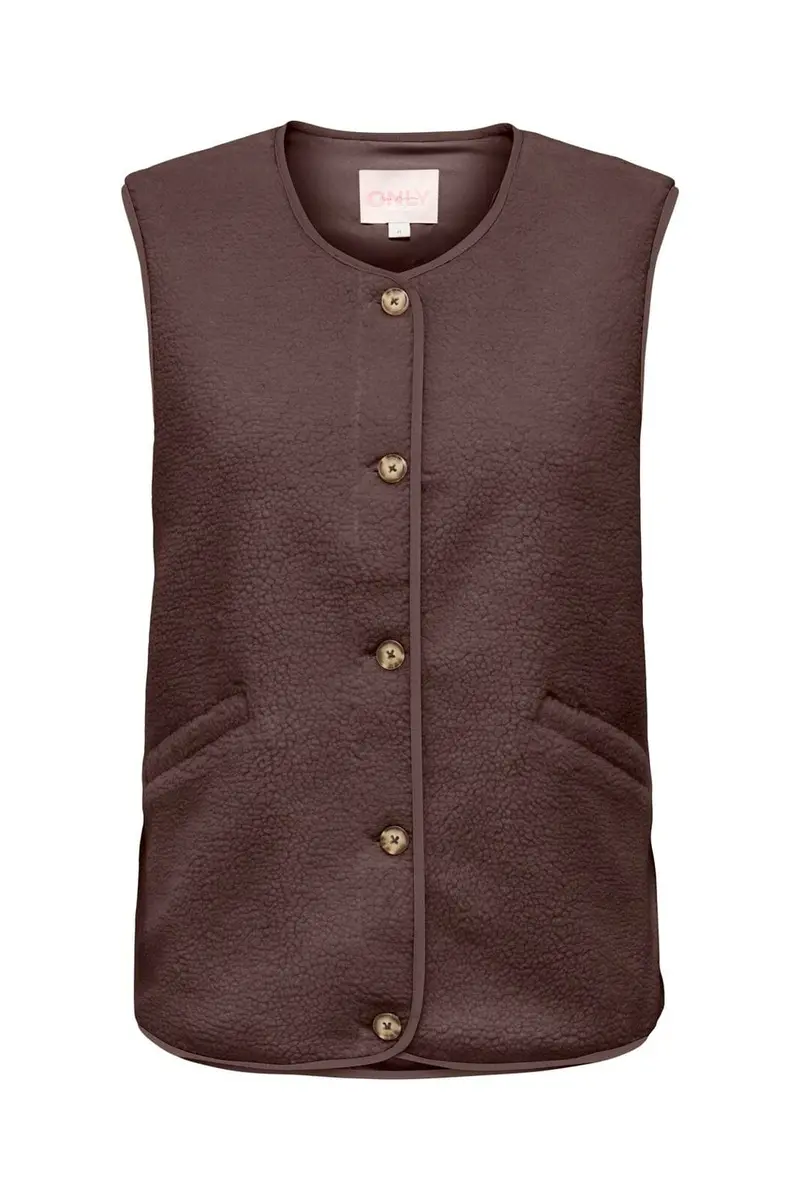Only - Onlbaby Teddy Vest - 5100911 Chocolate Martini