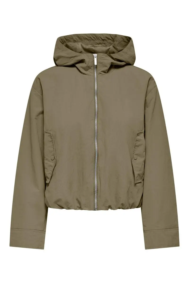 Only - Onlbealo Hood Jacket - 4982404 Aloe Silver Trim