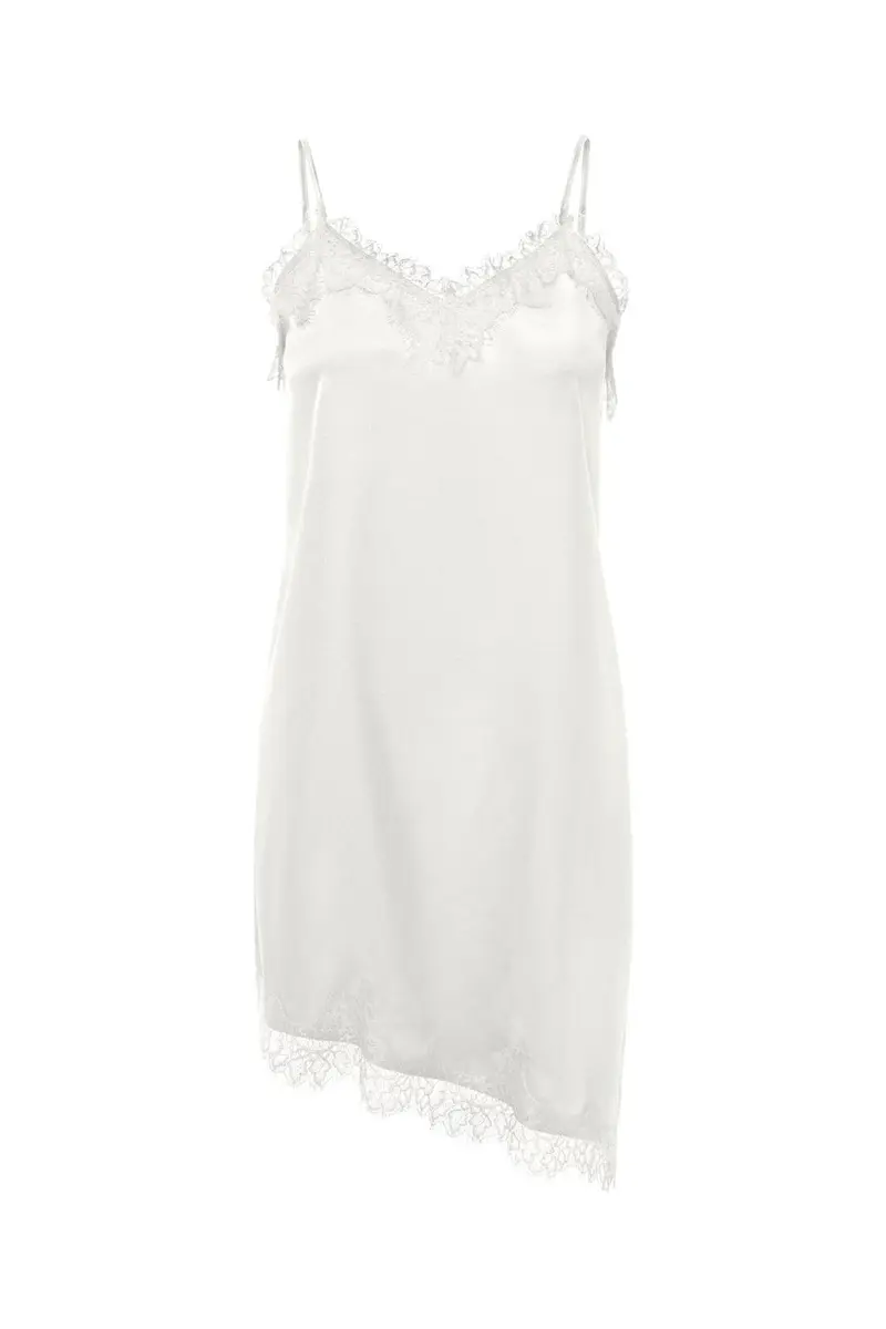 Only - Onlbella Strap Satin Lace Dress - 5083912 Cloud Dancer
