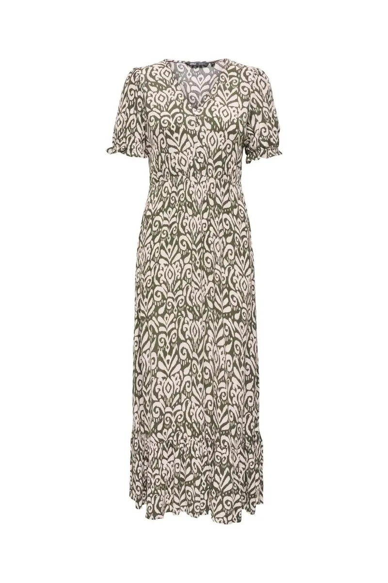 Only - Onlchianti S/S Long Dress - 4608772 Tarmac Kaja Graphic