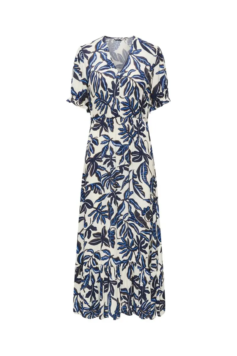 Only - Onlchianti S/S Long Dress - 5103249 Egret Alsace Flower