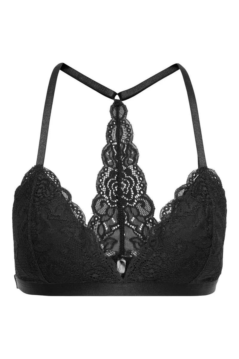 Only - Onlchloe Lace Padded Racer Bralette Acc - 4926060 Black