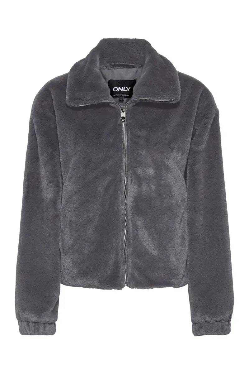 Only - Onldana Sol Faux Fur Jacket Cc - 5100098 Blackened Pearl