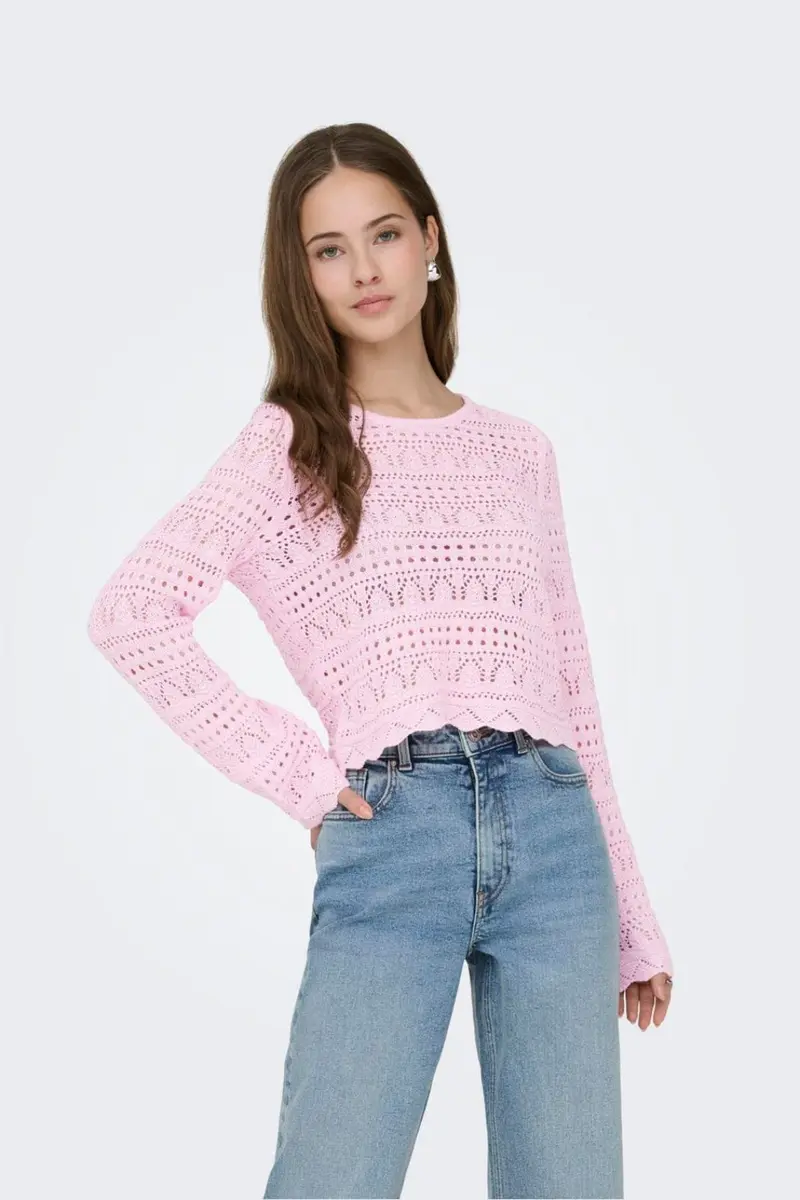 Only - Onlelke Life Ls Pullover Knt - 4982650 Romance Rose
