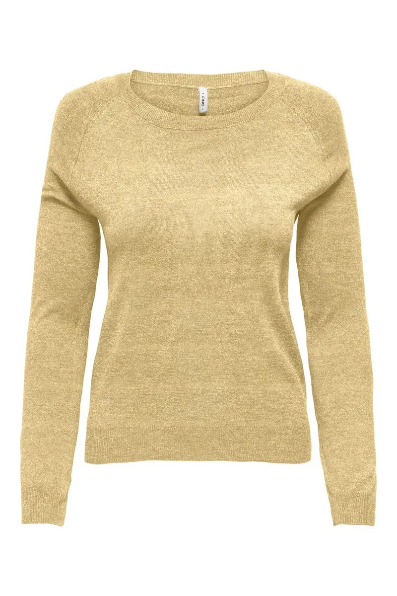 Only - Onlemmi Ls Raglan O-Neck Cc Knt - 4981395 Sunlight Melange