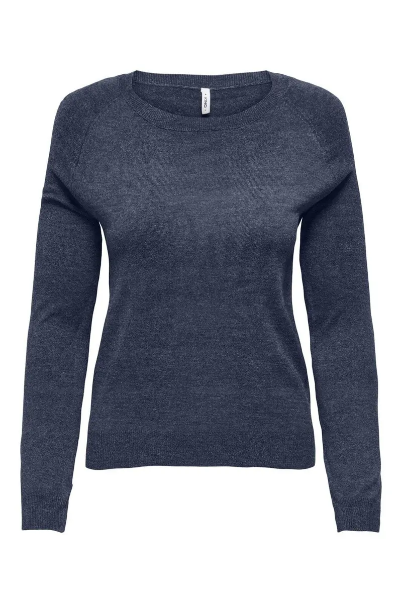 Only - Onlemmi Ls Raglan O-Neck Cc Knt - 4981398 Navy Blazer Melange