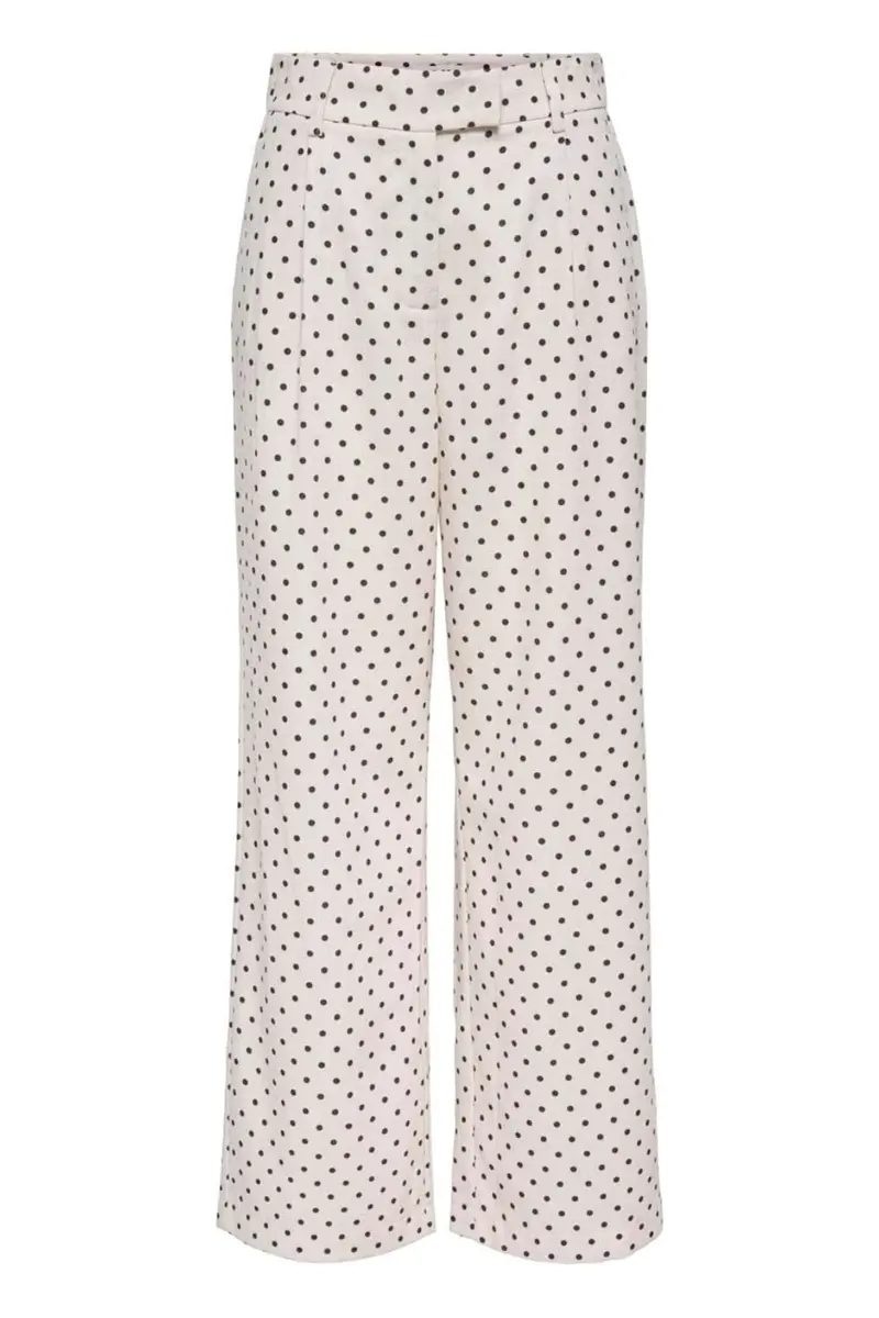 Only - Onlemmia-Linda Straight Pant - 5078144 Pumice Stone Delicioso Dot