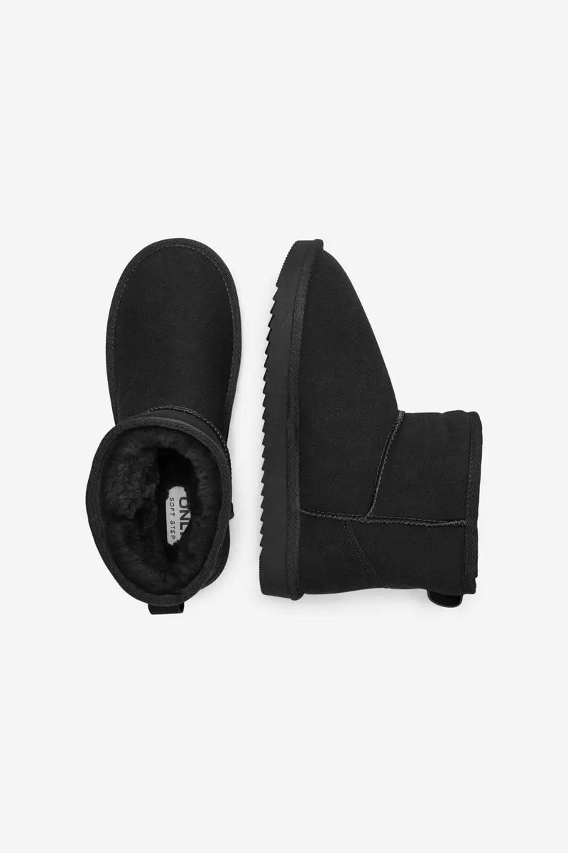 Only - Onlfeodora Teddy Lined Boot - 4676701 Black
