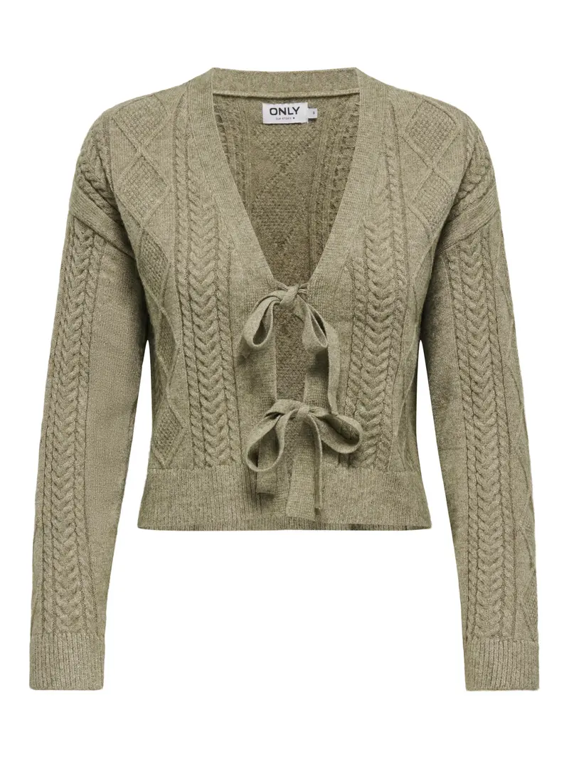 Only - Onlfia Ls String Cardigan Knt Nca - 4805691 Cub W. Melange