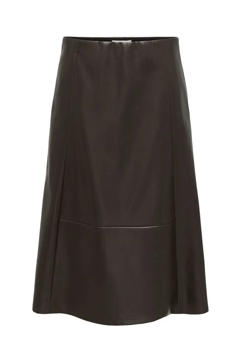 Only - Onlfiby Faux Leather Long Skirt - 5150258 Chocolate Torte