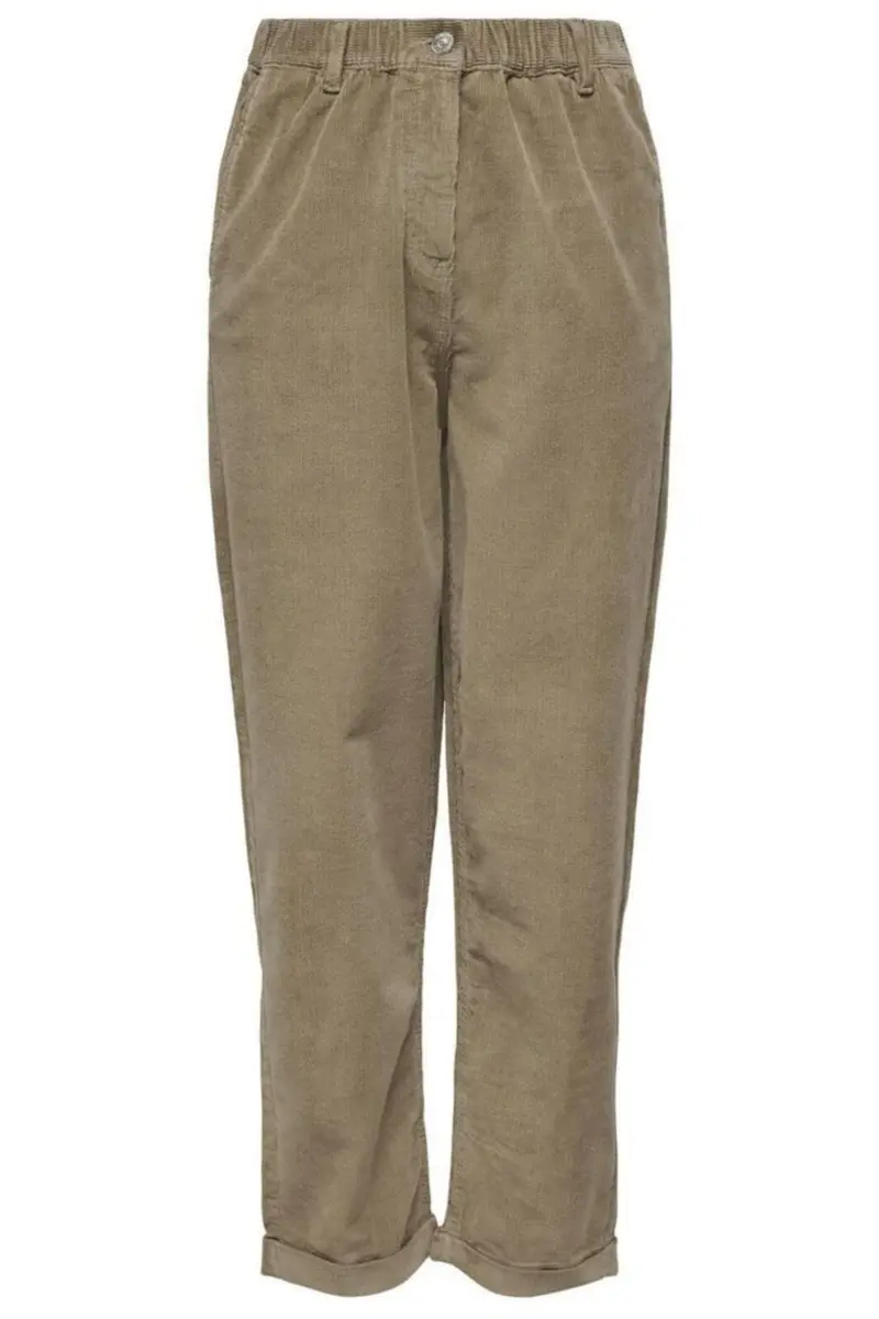 Only - Onlflora Ela Cord Carrot Pant - 4337288 Weathered Teak