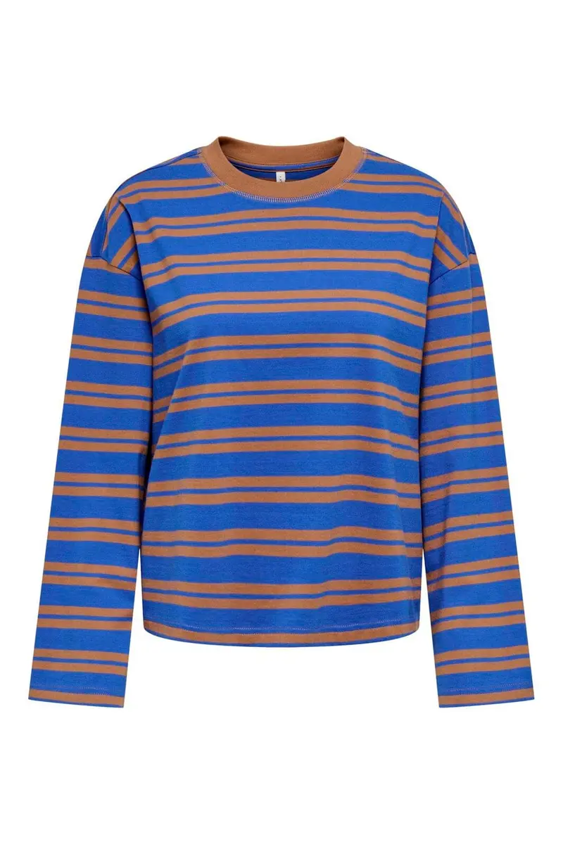 Only - Onlfreja L/S Stripe Top Cc - 5126940 Turkish Sea Freja Thin Autumn (Russet)