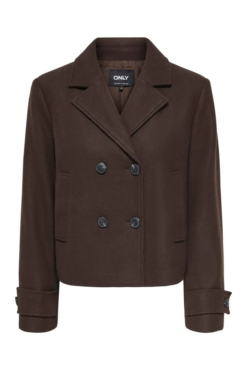 Only - Onlfreja Short Db Jacket - 4986881 Hot Fudge Melange