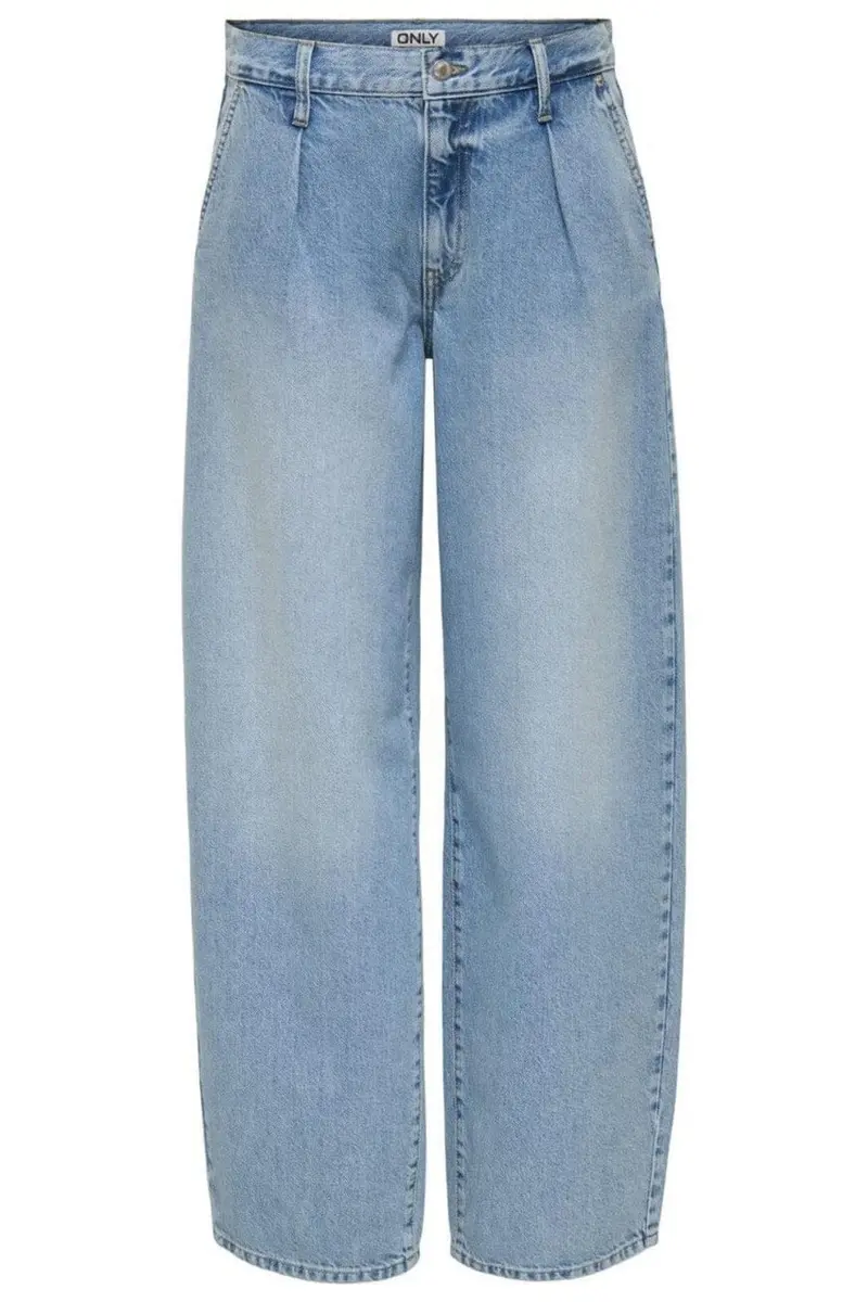 Only - Onlgianna Pleat Str Dot771 - 4845950 Light Medium Blue Denim
