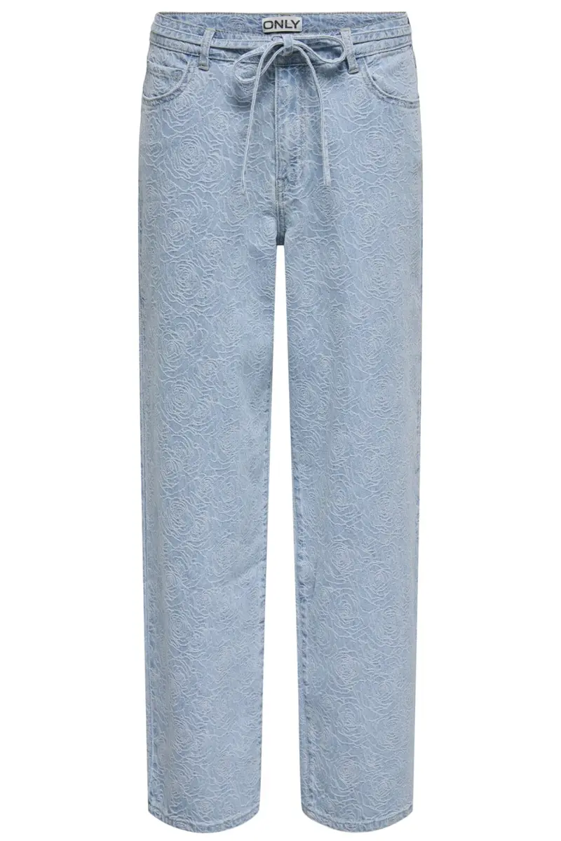 Only - Onlgianna Straight Flower 15352390 - 4802452 - Light Blue Denim