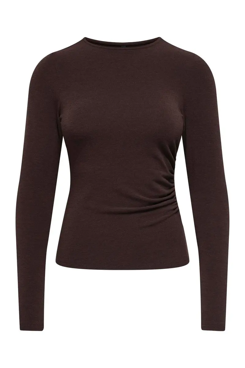 Only - Onlglamour L/S Ruching Top Cc - 5050807 Bracken
