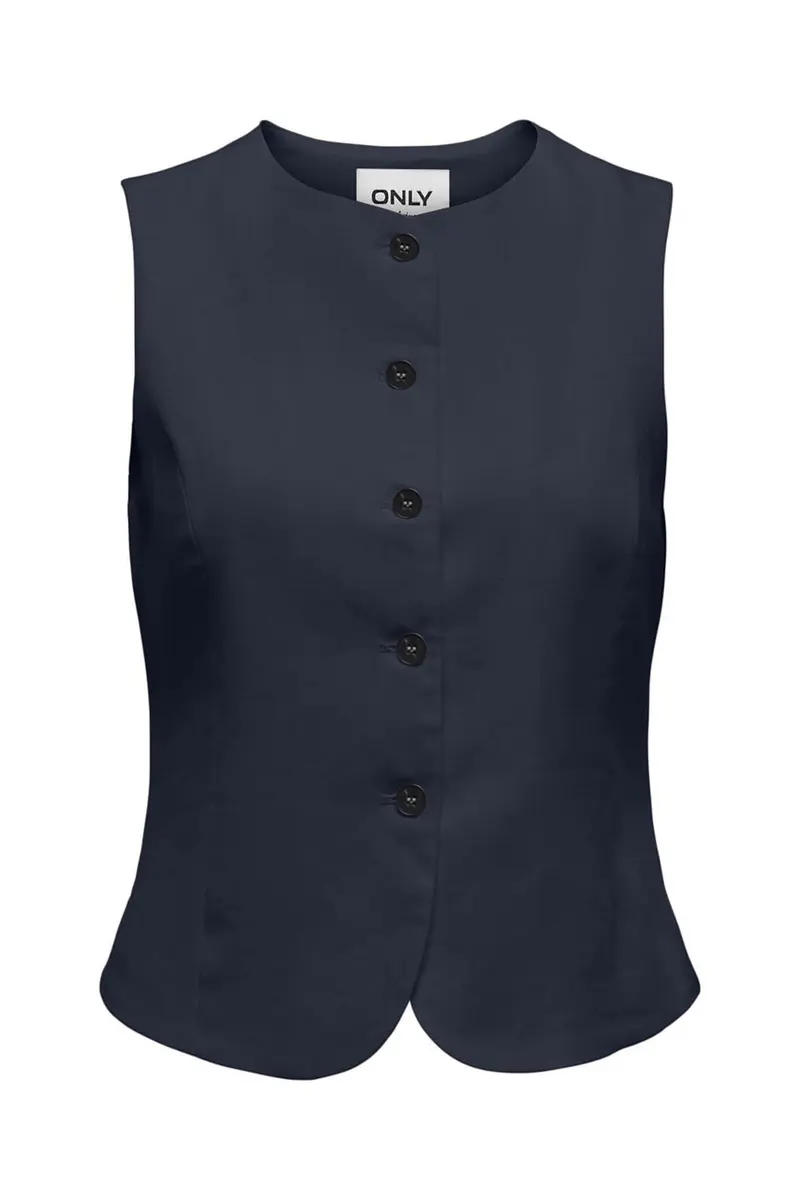 Only - Onlgoa S/L Linen Bl Waistcoat Cc Tlr - 4942120 Navy Blazer