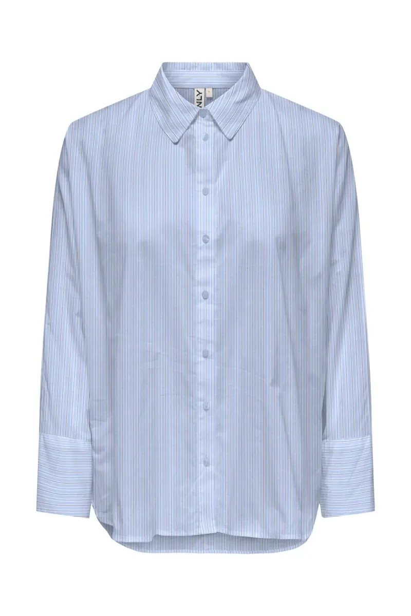 Only - Onlgrace Bersa Ls Shirt - 4983431 Brunnera Blue White