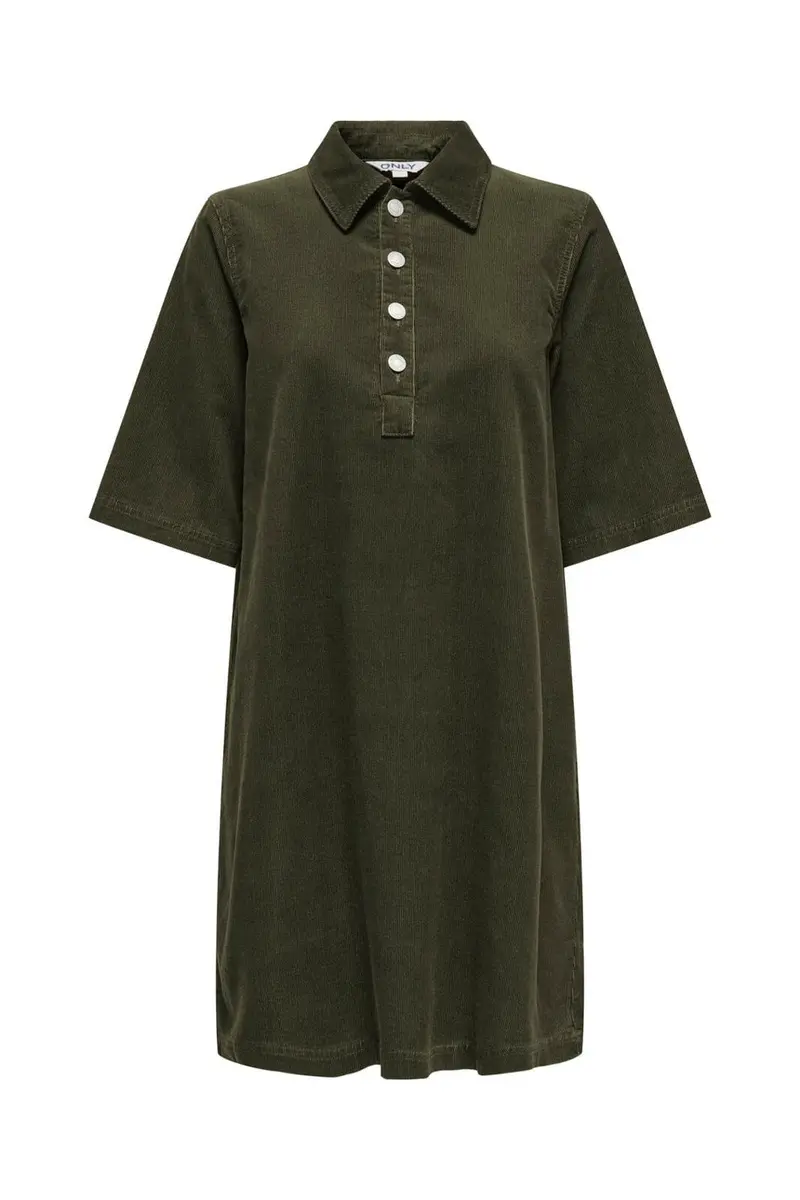 Only - Onlgry-Nessa S/S Cord Dress - 5124545 Forest Night