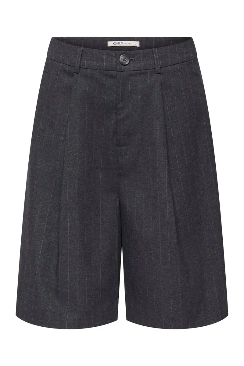 Only - Onlhady Bermuda Shorts Tlr - 5190149 Dark Grey Melange White Pinstripe