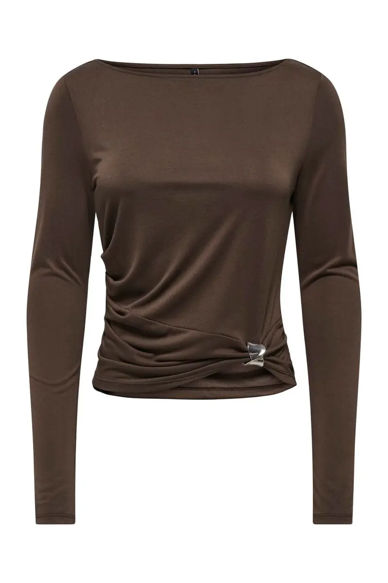 Only - Onlhannah L/S Metal Top Cc - 5043258 Bracken Silver Metal Charm