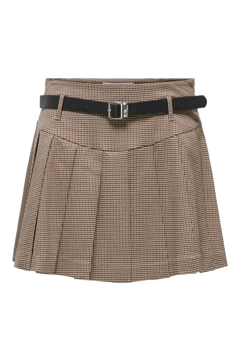 Only - Onlhollis Belt Check Skirt Tlr - 5066070 Amphora Slate Black & Black