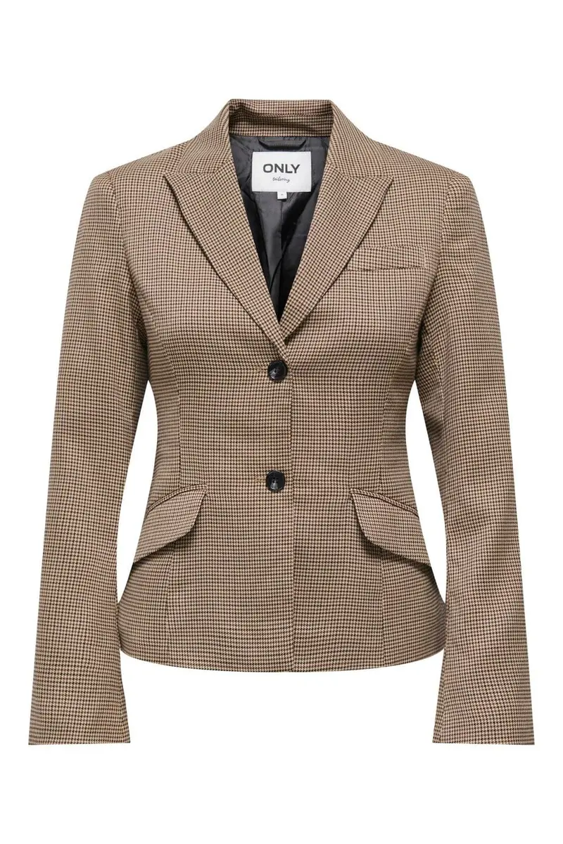 Only - Onlhollis L/S Fit Check Blazer Tlr - 5066073 Amphora Slate Black & Black