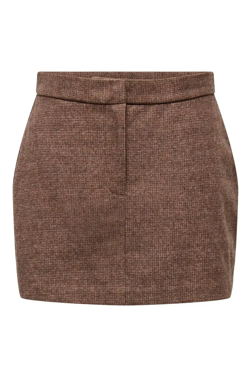 Only - Onlimmy Life Check Skirt - 4950751 Chestnut Minicheck W/Shopping Bag
