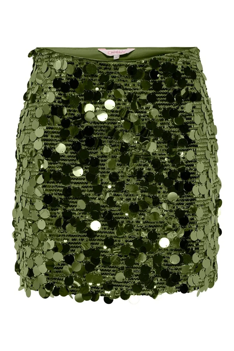 Only - Onljadel Sequins Skirt - 5172376 Sphagnum W. Sphagnum Sequins