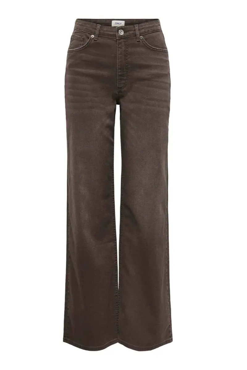 Only - Onljuicy Wide Leg Brown Dot - 4982454 Dark Brown Denim