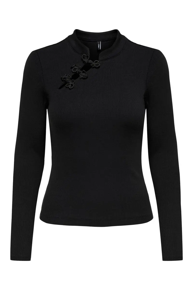 Only - Onljules L/S Detail Top - 5250303 Black