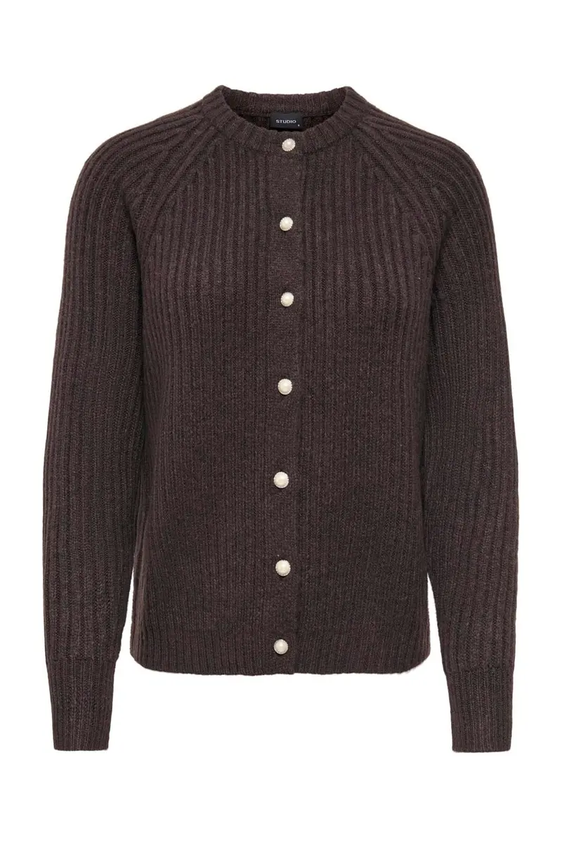 Only - Onlkalibu L/S Cardigan Knt - 5109877 Chocolate Brown