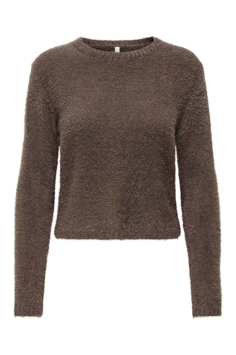 Only - Onlkerry Piumo Ls O-Neck Cc Knt - 5028695 Bracken
