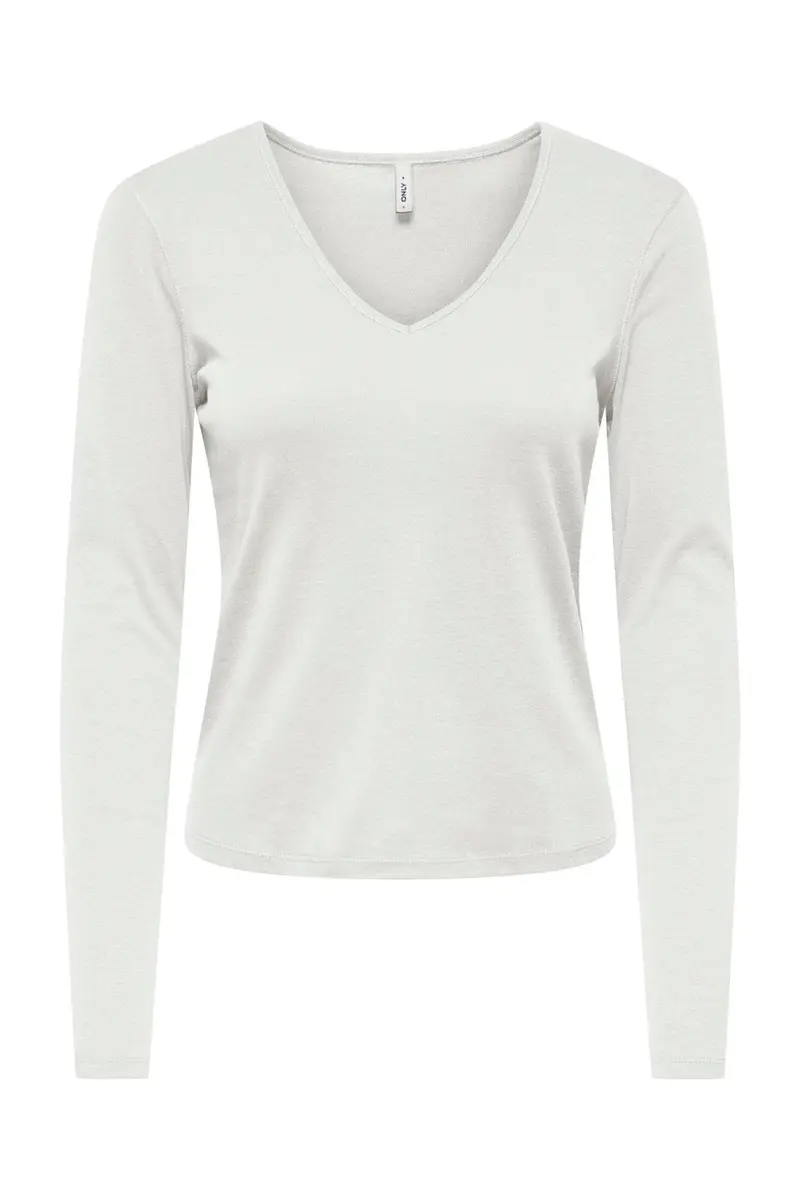 Only - Onlkira L/S V-Neck Top - 5138851 Cloud Dancer