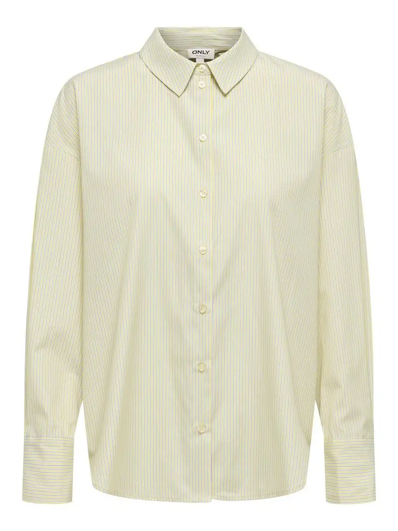 Only - Onlkiri Ls Shirt Ox - 4981575 Cloud Dancer W. Lemon Meringue