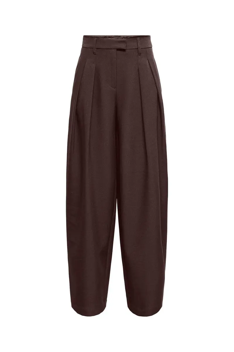 Only - Onlkirsy Pleat Barrel Pant Tlr - 5183755 Coffee Bean