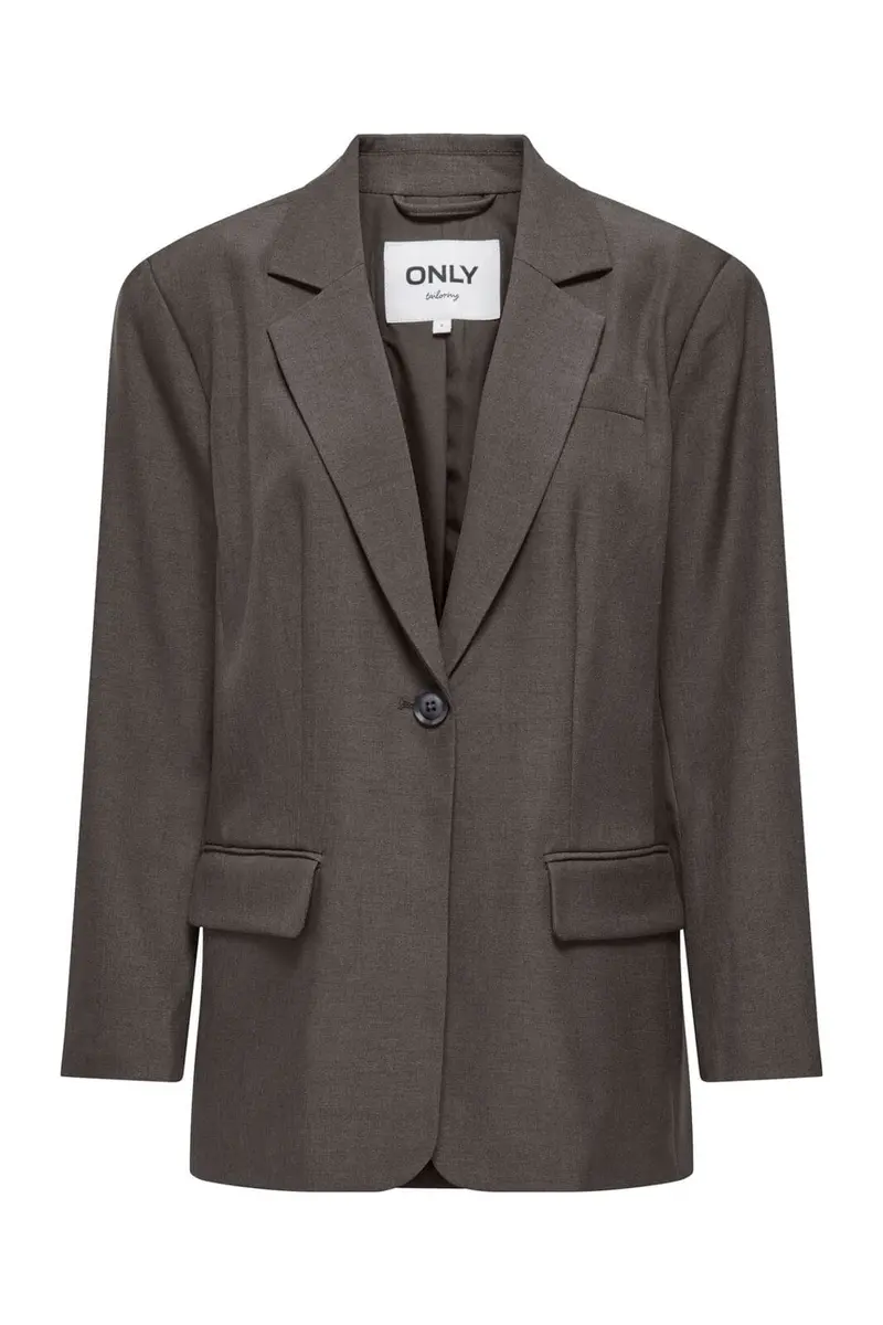 Only - Onllinda Ls Boyfr Mel Blazer Tlr - 5101872 Chocolate Torte Melange