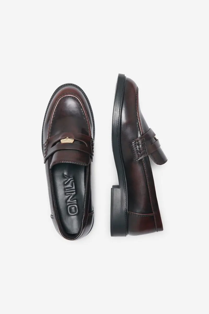 Only - Onllux-12 Button Loafer - 4844550 Decadent Chocolate