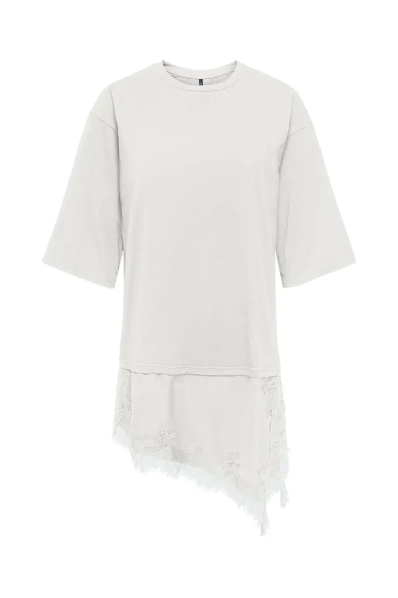 Only - Onlmadelyn S/S Lace Top - 5136001 Cloud Dancer Cd Lace