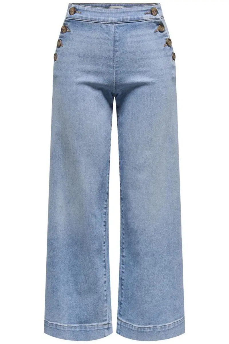 Only - Onlmadison Button Wide Gen223Noos - 4813364 Light Blue Denim