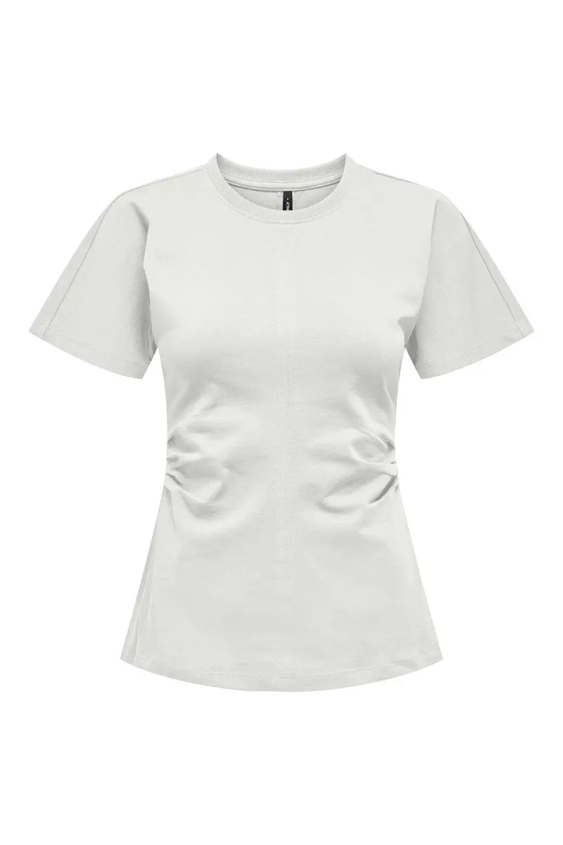 Only - Onlmarie Life S/S Ruching Top - 4960703 Cloud Dancer