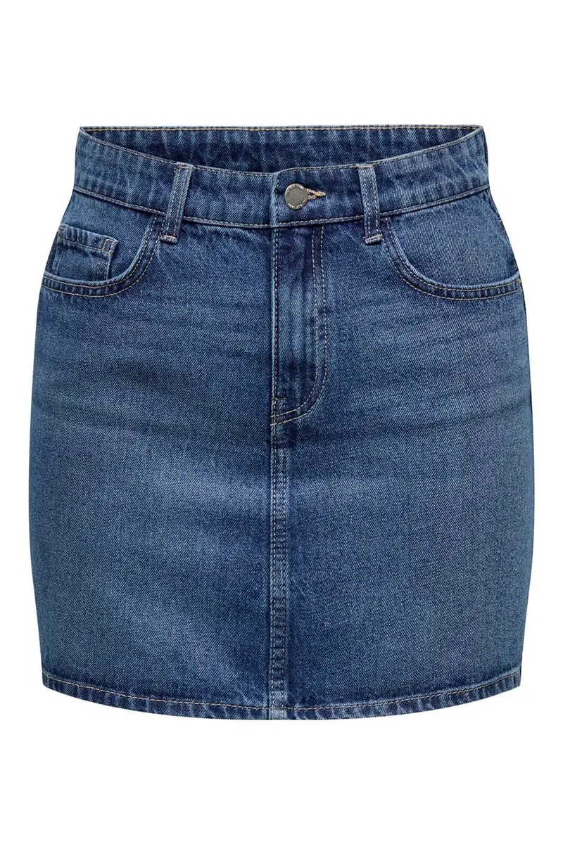 Only - Onlmatilda Short Skirt Pim Moch - 4797718 Medium Blue Denim