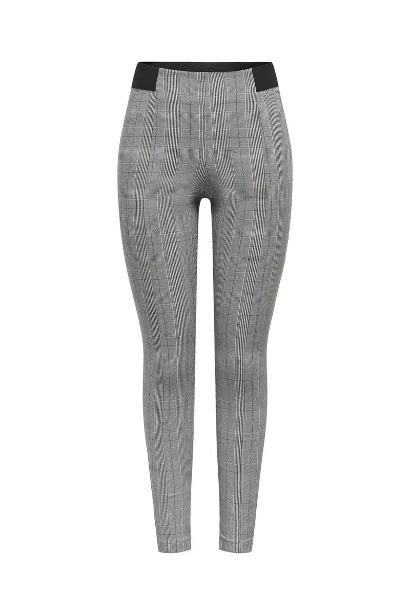 Only - Onlmedusa Life Check Legging - 4858738 Black White