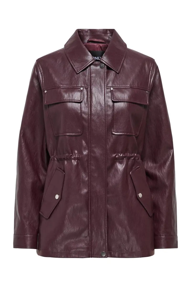 Only - Onlmini Faux Leath String Jacket Cc - 5078401 Decadent Chocolate