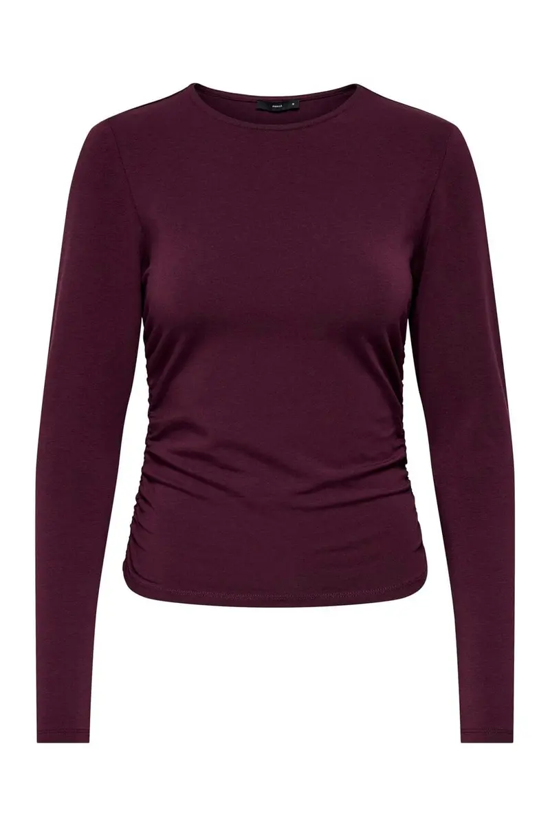 Only - Onlmira Life L/S Ruching Top - 5041020 Winetasting