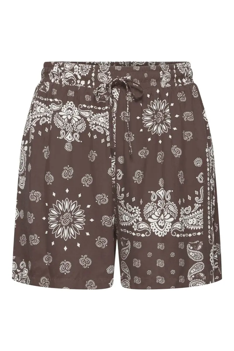 Only - Onlmura Ambel Pull Up Band Shorts - 5083229 Chocolate Martini Brown Bandana