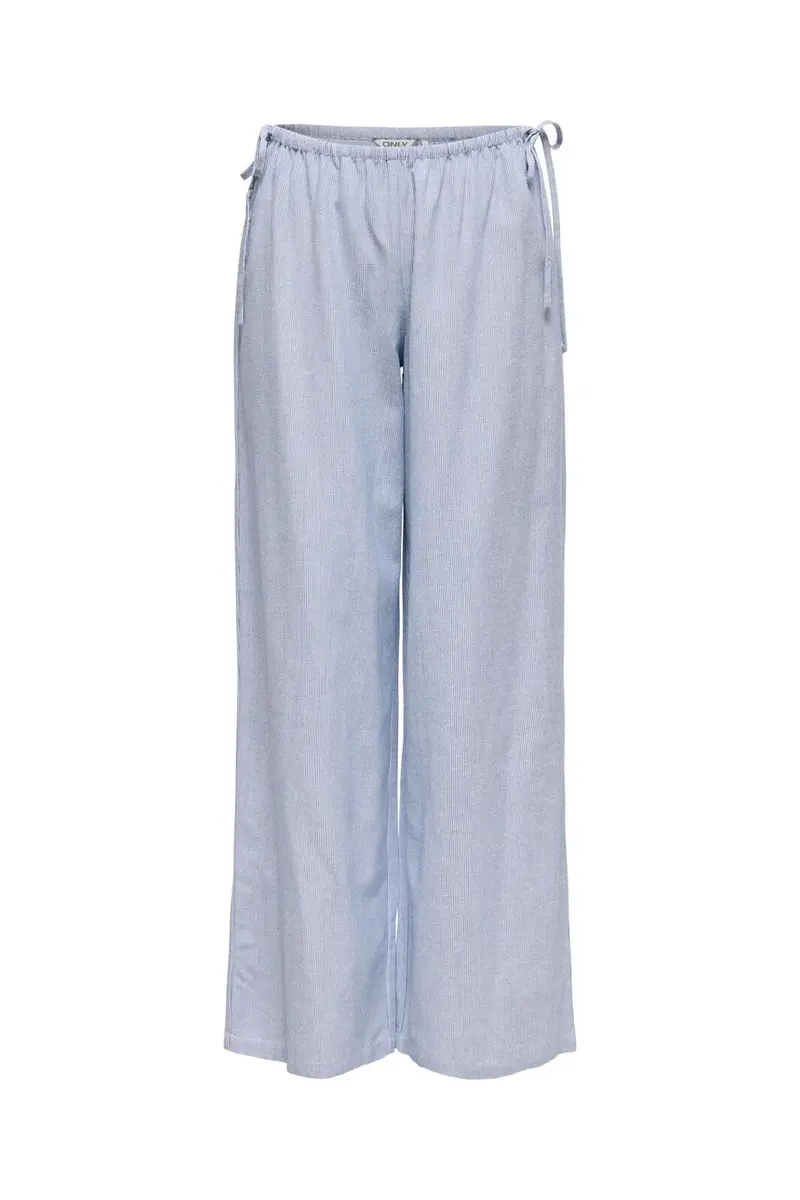 Only - Onlnata Life Bow Wide Stripe Pant - 4759970 Bright White W Regatta
