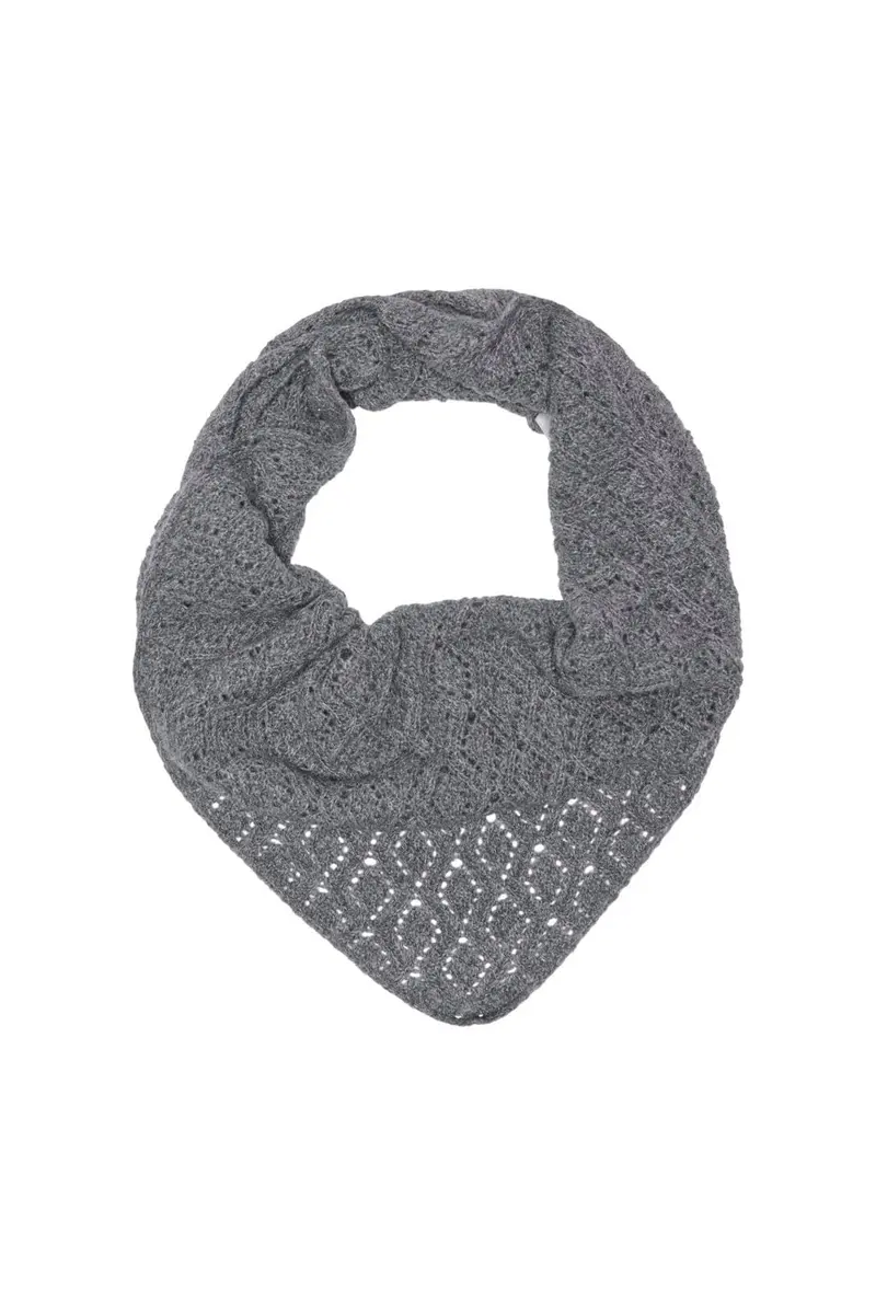 Only - Onlnaya Knit Pattern Scarf Acc - 5093863 Dark Grey Melange