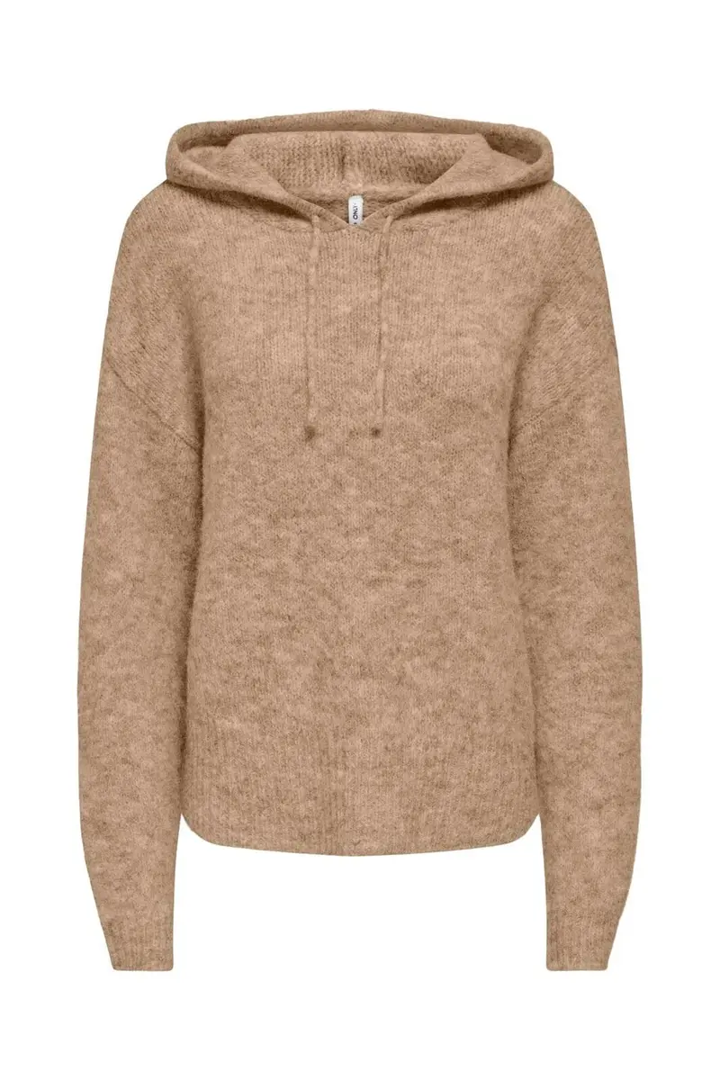 Only - Onlnellie Ls Hoodie Cc Knt - 5100926 Cornstalk Melange